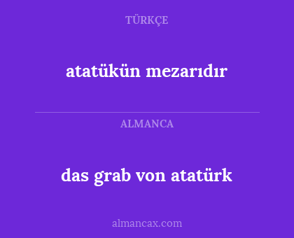 atatükün mezarıdır - das grab von atatürk