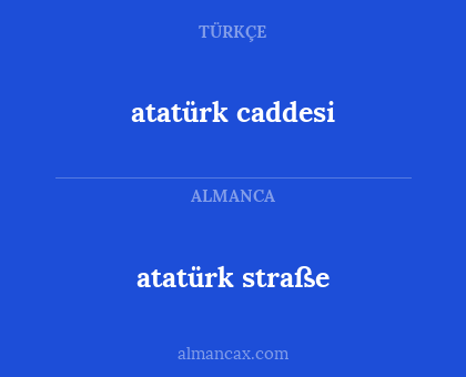atatürk straße - atatürk caddesi
