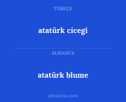 atatürk blume - atatürk cicegi