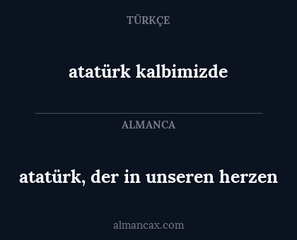 atatürk, der in unseren herzen - atatürk kalbimizde