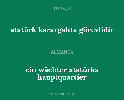 atatürk karargahta görevlidir - ein wächter atatürks hauptquartier