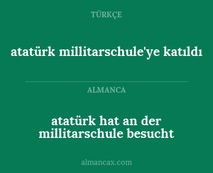 atatürk millitarschule'ye katıldı - atatürk hat an der millitarschule besucht
