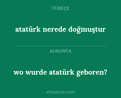 atatürk nerede doğmuştur - wo wurde atatürk geboren?