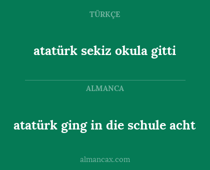 atatürk ging in die schule acht - atatürk sekiz okula gitti