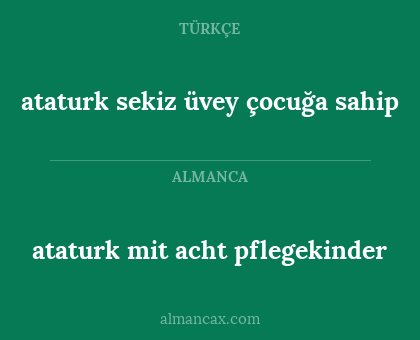 ataturk mit acht pflegekinder - ataturk sekiz üvey çocuğa sahip