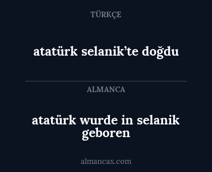 atatürk selanik’te doğdu - atatürk wurde in selanik geboren
