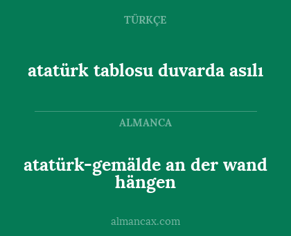 atatürk tablosu duvarda asılı - atatürk-gemälde an der wand hängen