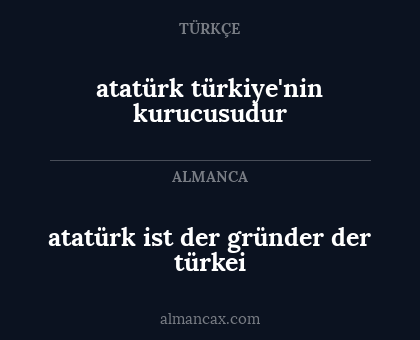 atatürk ist der gründer der türkei - atatürk türkiye'nin kurucusudur