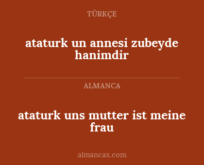 ataturk un annesi zubeyde hanimdir - ataturk uns mutter ist meine frau
