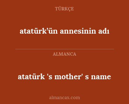 atatürk’ün annesinin adı - atatürk 's mother' s name