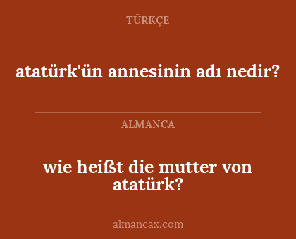 atatürk'ün annesinin adı nedir? - wie heißt die mutter von atatürk?