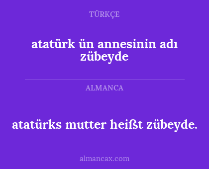 atatürk ün annesinin adı zübeyde - atatürks mutter heißt zübeyde.