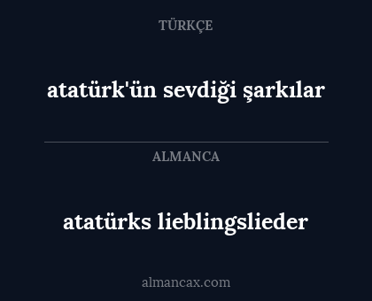 atatürks lieblingslieder - atatürk'ün sevdiği şarkılar