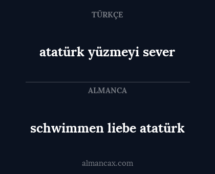 atatürk yüzmeyi sever - schwimmen liebe atatürk