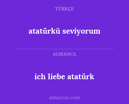 atatürkü seviyorum - ich liebe atatürk