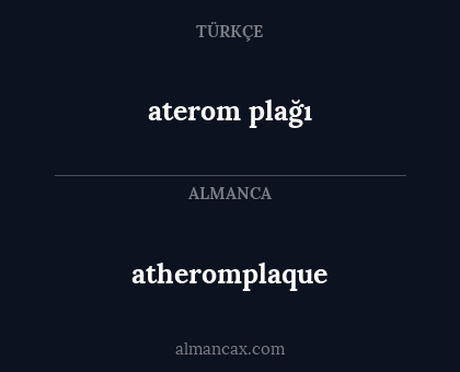 atheromplaque - aterom plağı