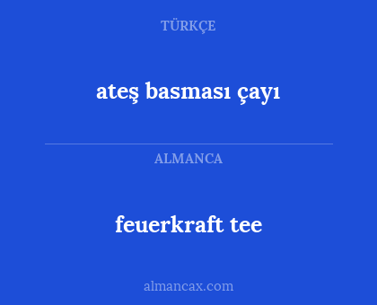 ateş basması çayı - feuerkraft tee