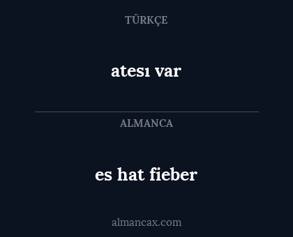 atesı var - es hat fieber