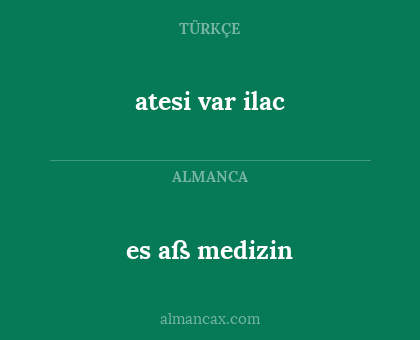 atesi var ilac - es aß medizin