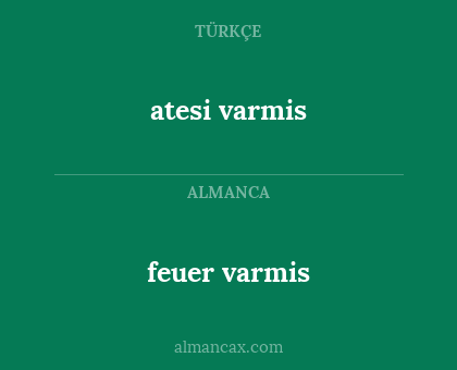 atesi varmis - feuer varmis