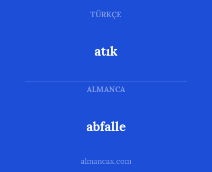 abfalle - atık