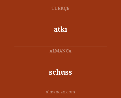 schuss - atkı