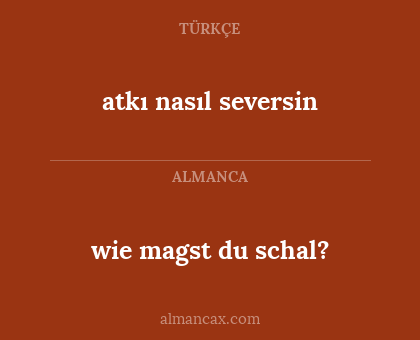 wie magst du schal? - atkı nasıl seversin