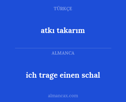 atkı takarım - ich trage einen schal
