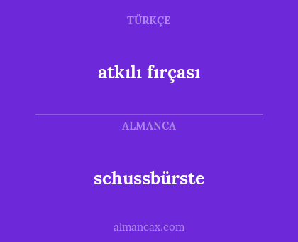 atkılı fırçası - schussbürste