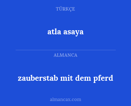 zauberstab mit dem pferd - atla asaya