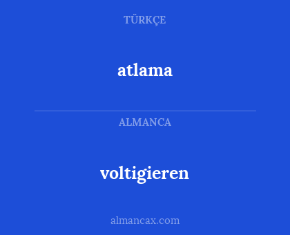 atlama - voltigieren