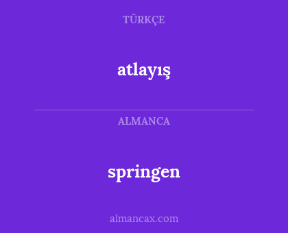atlayış - springen