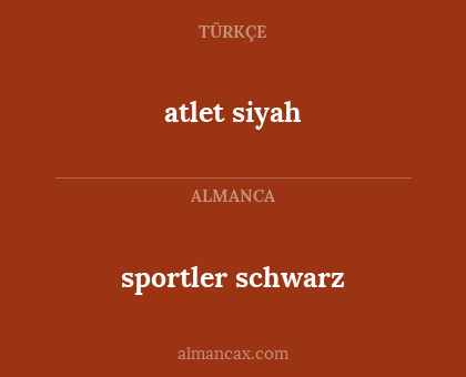 sportler schwarz - atlet siyah