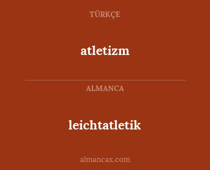 atletizm - leichtatletik