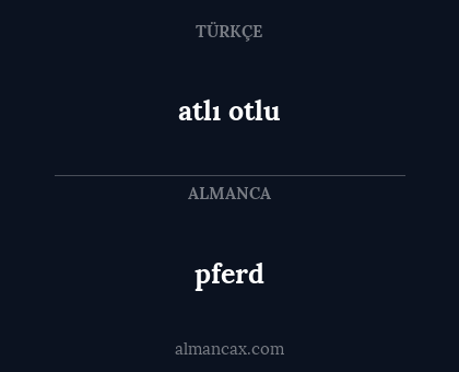 pferd - atlı otlu