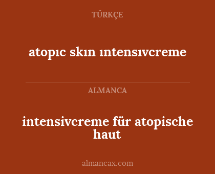 atopıc skın ıntensıvcreme - intensivcreme für atopische haut