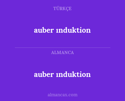 auber ınduktion - auber ınduktion