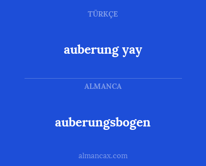 auberung yay - auberungsbogen