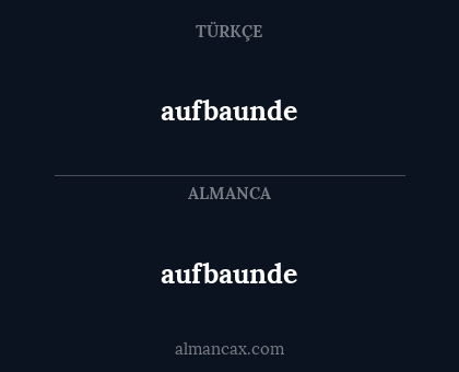 aufbaunde - aufbaunde