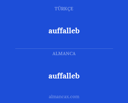 auffalleb - auffalleb