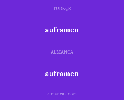 auframen - auframen