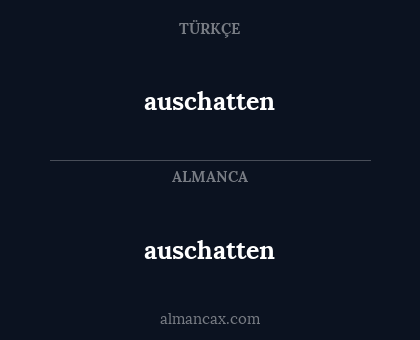 auschatten - auschatten