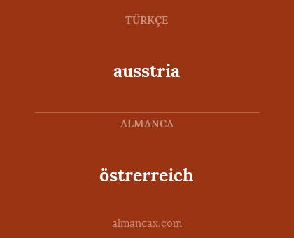 ausstria - östrerreich