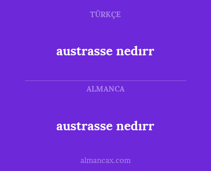 austrasse nedırr - austrasse nedırr