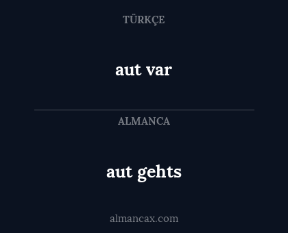 aut var - aut gehts