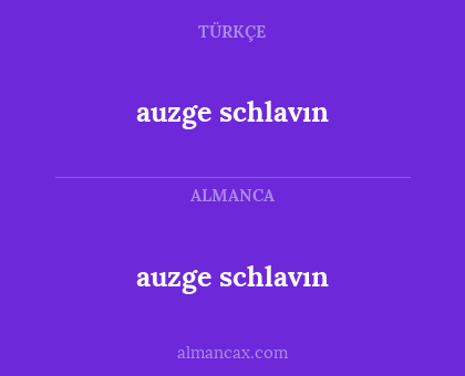 auzge schlavın - auzge  schlavın