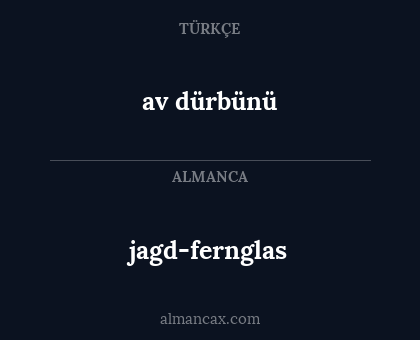 jagd-fernglas - av dürbünü