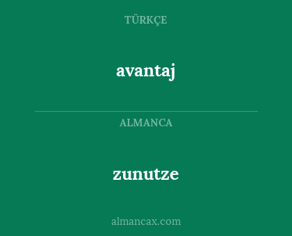 avantaj - zunutze