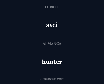 hunter - avci