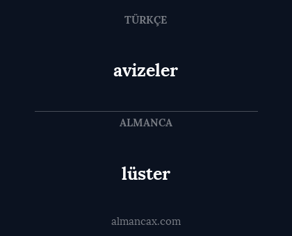 avizeler - lüster